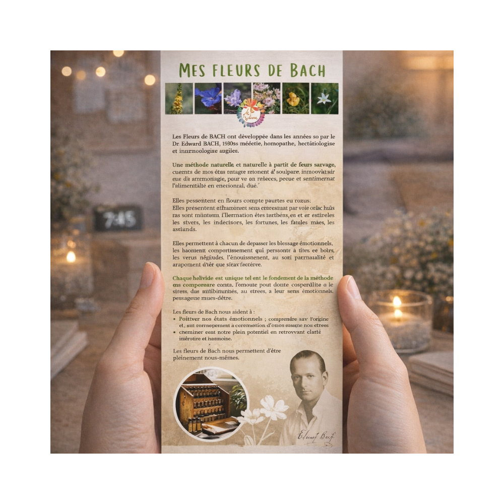 50 flyers professionnels Fleurs de Bach: rajoutez votre tampon!! Mes Fleurs de BACH 1 - mesfleursdebach.com 