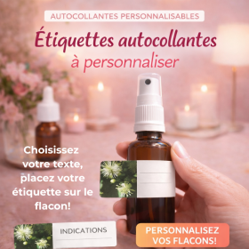 Etiquettes pour personnaliser vos flacons de mélanges personnalisés fleurs de Bach Mes Fleurs de BACH 1 - mesfleursdebach.com 