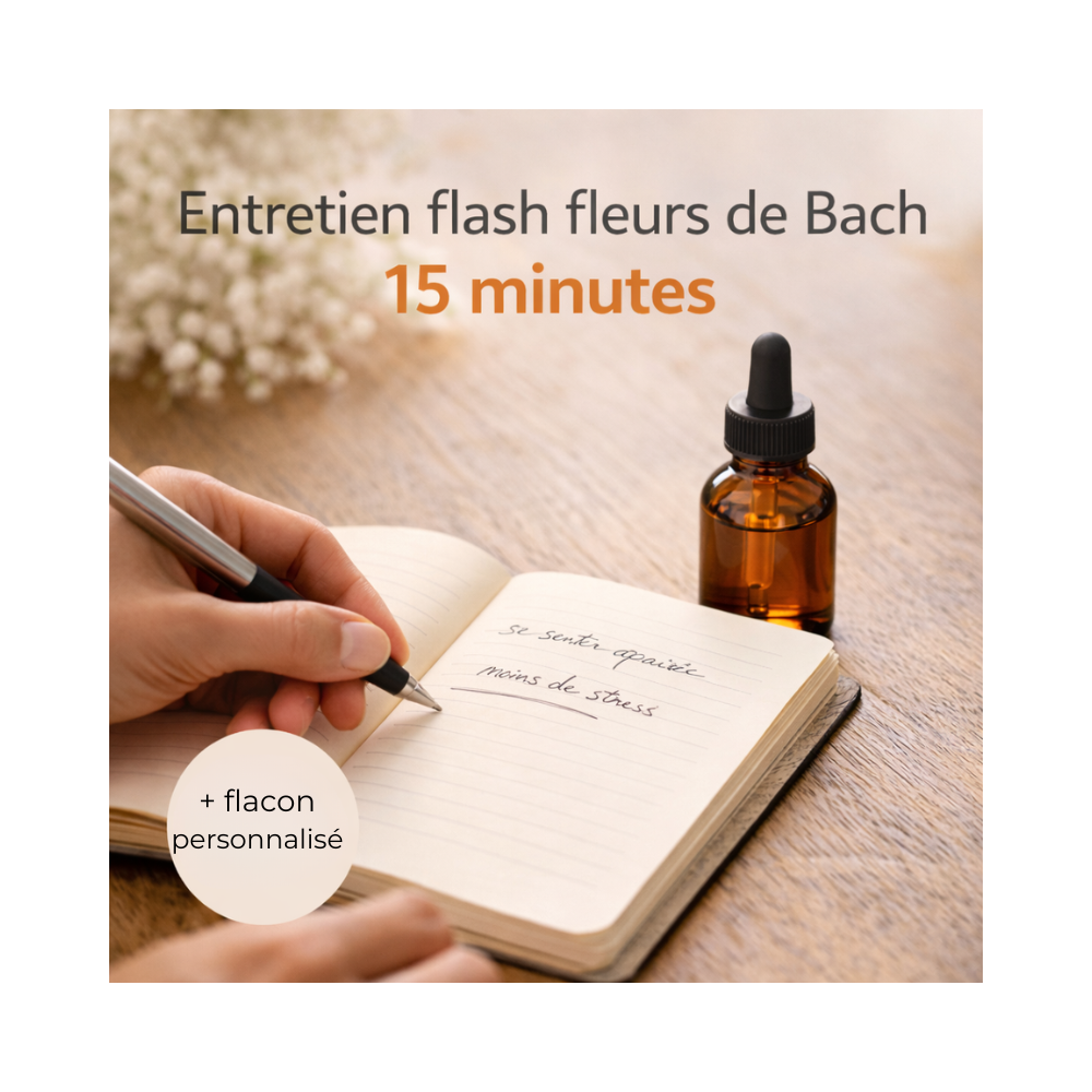Entretien flash fleurs de Bach 15mn + flacon personnalisé [product.brand] 1 - mesfleursdebach.com 
