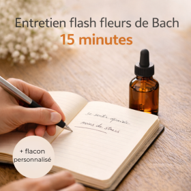 Entretien flash fleurs de Bach 15mn + flacon personnalisé [product.brand] 1 - mesfleursdebach.com 