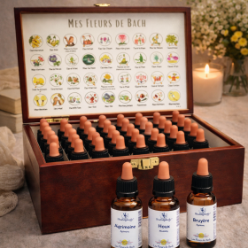 Healing Herbs 30 ml - Coffret Vide Acajou - Fleurs de Bach Mes Fleurs de BACH 3 - mesfleursdebach.com 