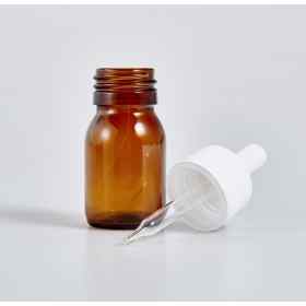 ANTI - GASPI 1 flacon compte-gouttes blanc vide teinté 30 ml Mes Fleurs de BACH 2 - mesfleursdebach.com 