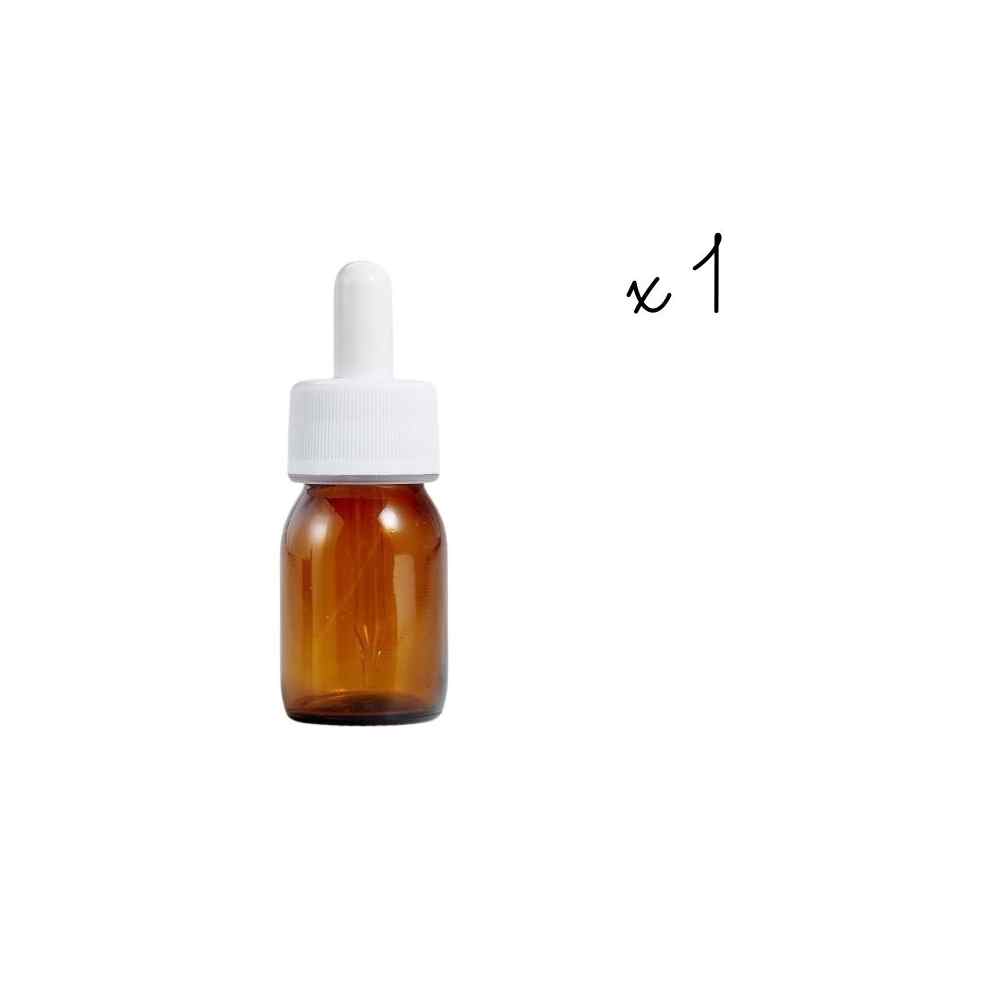 ANTI - GASPI 1 flacon compte-gouttes blanc vide teinté 30 ml Mes Fleurs de BACH 1 - mesfleursdebach.com 