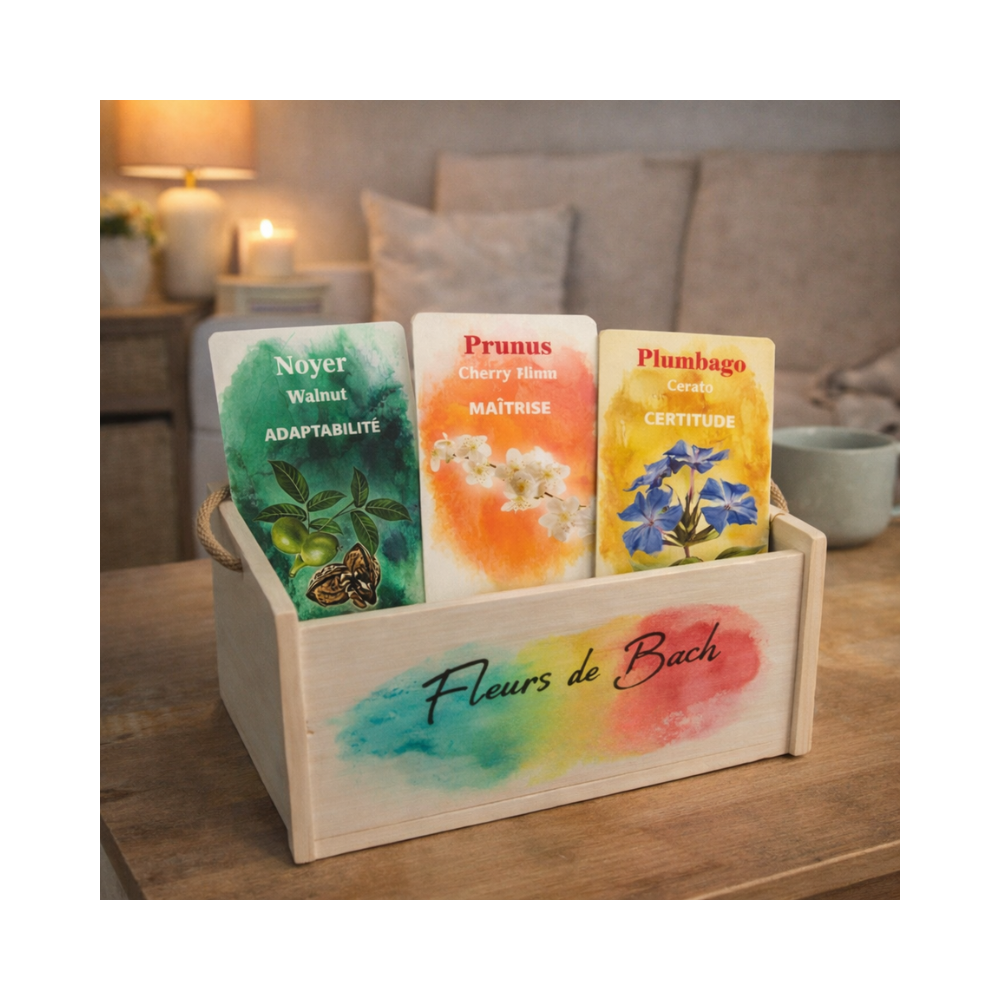 Cartes en bois des 38 fleurs de Bach par Magalie Cortinovis [product.brand] 1 - mesfleursdebach.com 