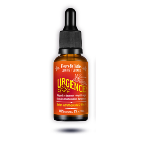 Urgence Rescue sans alcool jour compte-gouttes 30 ml - Les Fleurs de l'Atlas Fleurs de l'Atlas - Sans alcool 1 - mesfleursdebach