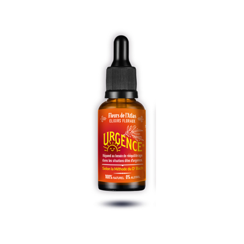 Urgence Rescue sans alcool jour compte-gouttes 30 ml - Les Fleurs de l'Atlas Fleurs de l'Atlas - Sans alcool 1 - mesfleursdebach