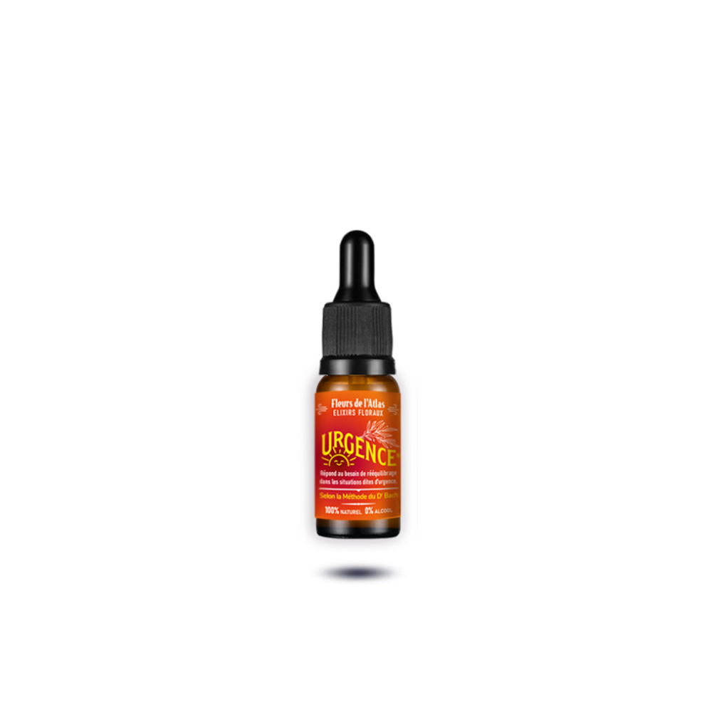 Urgence Rescue sans alcool jour compte-gouttes 10 ml - Les Fleurs de l'Atlas Fleurs de l'Atlas - Sans alcool 1 - mesfleursdebach