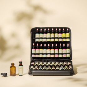 TROUSSE VIDE EN CUIR GRAND MODÈLE NOIRE POUR 40 FLACONS BACH ORIGINAL 20 ML Bach Original Nelsons 1 - mesfleursdebach.com 