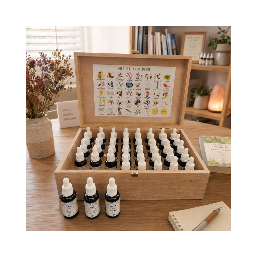 Deva 30ml Coffret plein chêne 38 fleurs de Bach + 2 élixirs d'urgence [product.brand] 1 - mesfleursdebach.com 