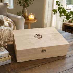 Coffret bois vide en chêne de Bourgogne pour 40 flacons 30ml Deva BIO, Healing Herbs BIO et Fleurs de Bach sans alcool Mes Fleur