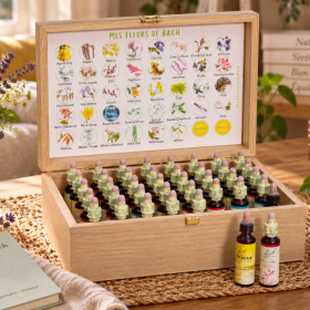 Bach original 20ml - Coffret 38 fleurs + 2 rescue – Coffret en chêne de Bourgogne Bach Original Nelsons 1 - mesfleursdebach.com 
