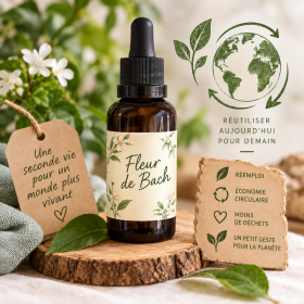 FLACON VIDE EN VERRE AMBRÉ DE SECONDE VIE – RÉUTILISABLE [product.brand] 1 - mesfleursdebach.com 