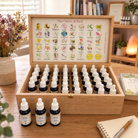 Coffret complet 38 Fleurs de Bach DEVA BIO 30ml +2 Rescue - Coffret en chêne de Bourgogne [product.brand] 1 - mesfleursdebach.co