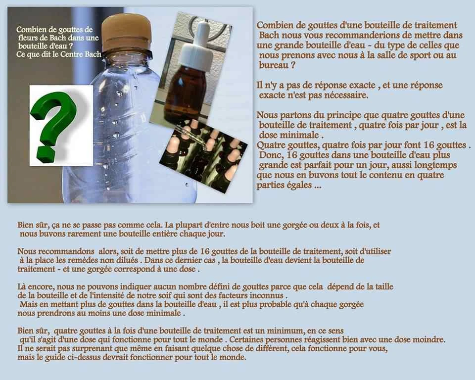 combien de gouttes dans une bouteille d'eau